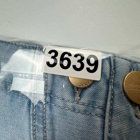 Democracy Absolution Jeans Womens 14 Blue Wide Leg Crop Raw Hem Stretch Pockets - Picture 14 of 14